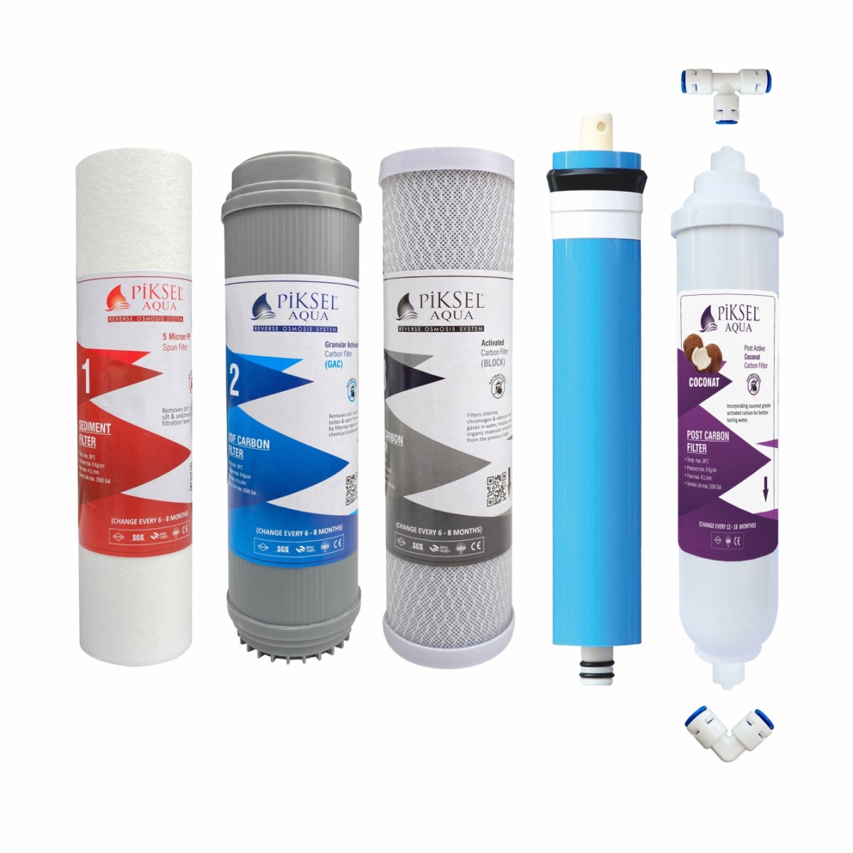 Piksel Aqua Açık Kasa 5 Aşamalı RO Membranlı Su Arıtma Cihazı Filtresi